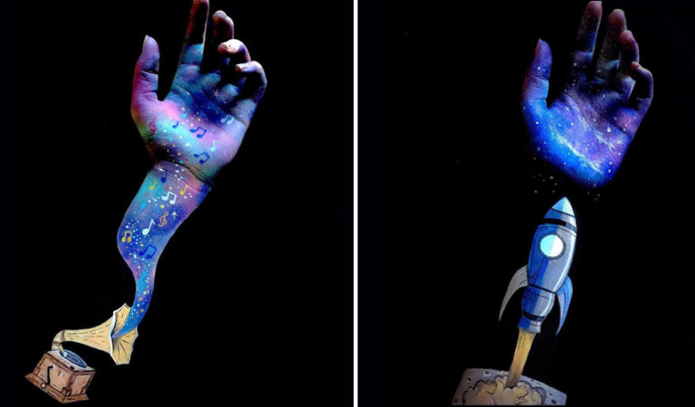 Body Artist Paints Surreal Optical Illusions Down Her Own Arms